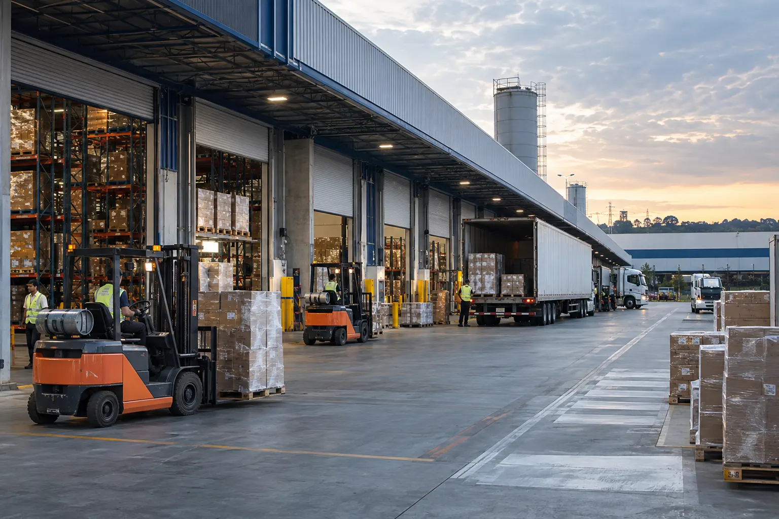 Operação logística de armazenagem e transporte