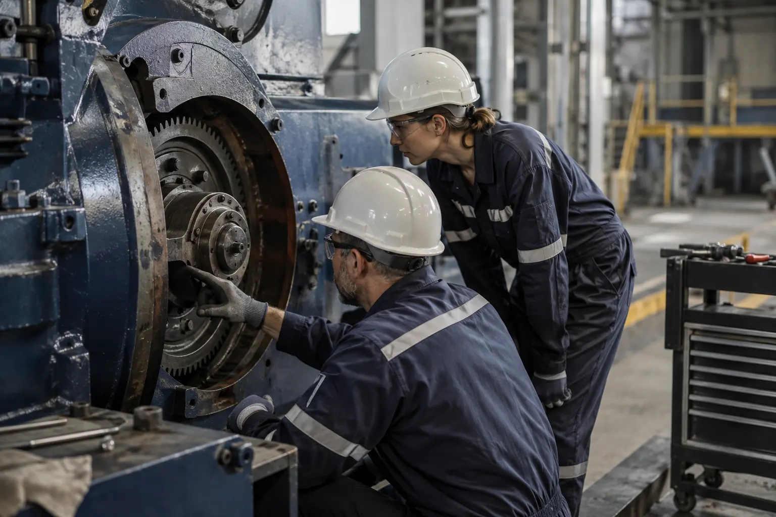 Manutenção de equipamentos em ambiente industrial