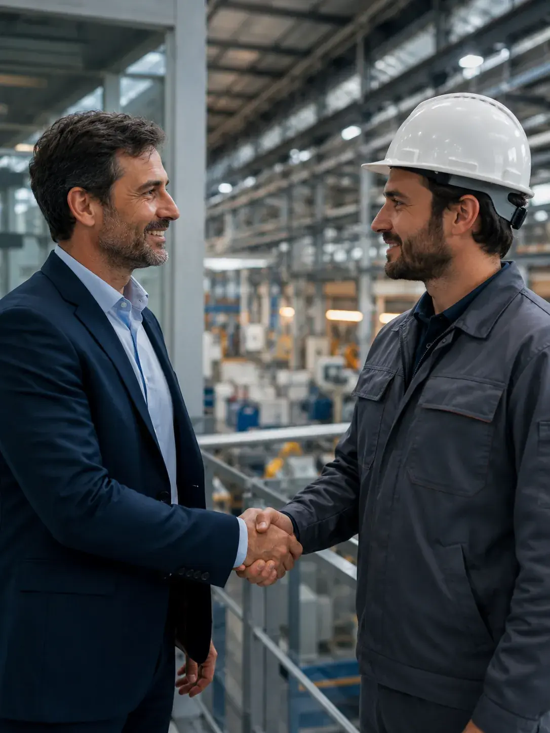 Reunião entre indústria e agência de marketing industrial